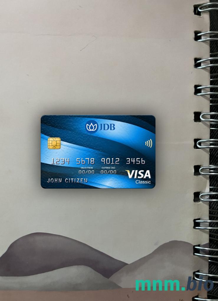 Laos Joint Development bank visa classic card wygląd fotograficzny skan PSD + zdjęcie